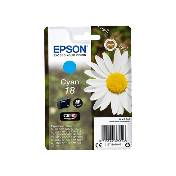 EPSON 18 cartouche d'encre - Cyan