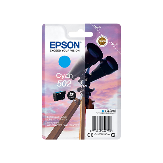 EPSON 502 cartouche d'encre - Cyan