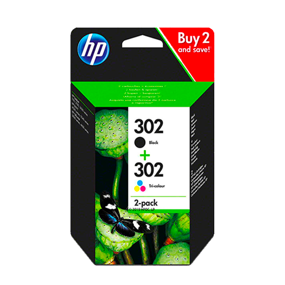 HP Combo Pack 302 - Noir + 3 couleurs