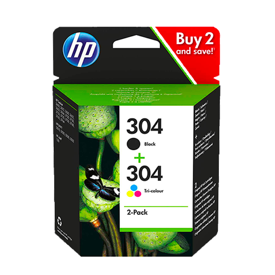 HP Combo Pack 304 - Noir + 3 couleurs