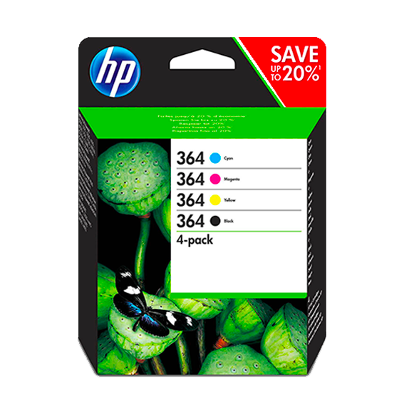 HP Combo Pack 364 - Noir + 3 couleurs