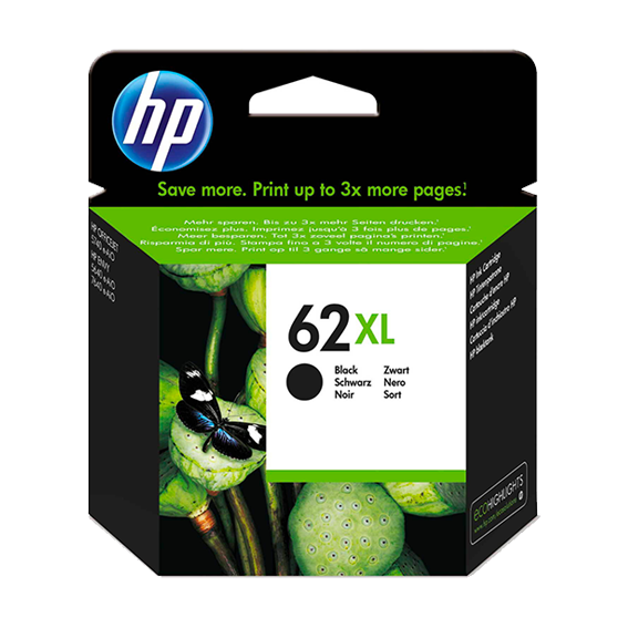 HP Cartouche d'encre 62XL - Noir